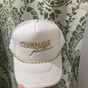 Champagne problems trucker hat white